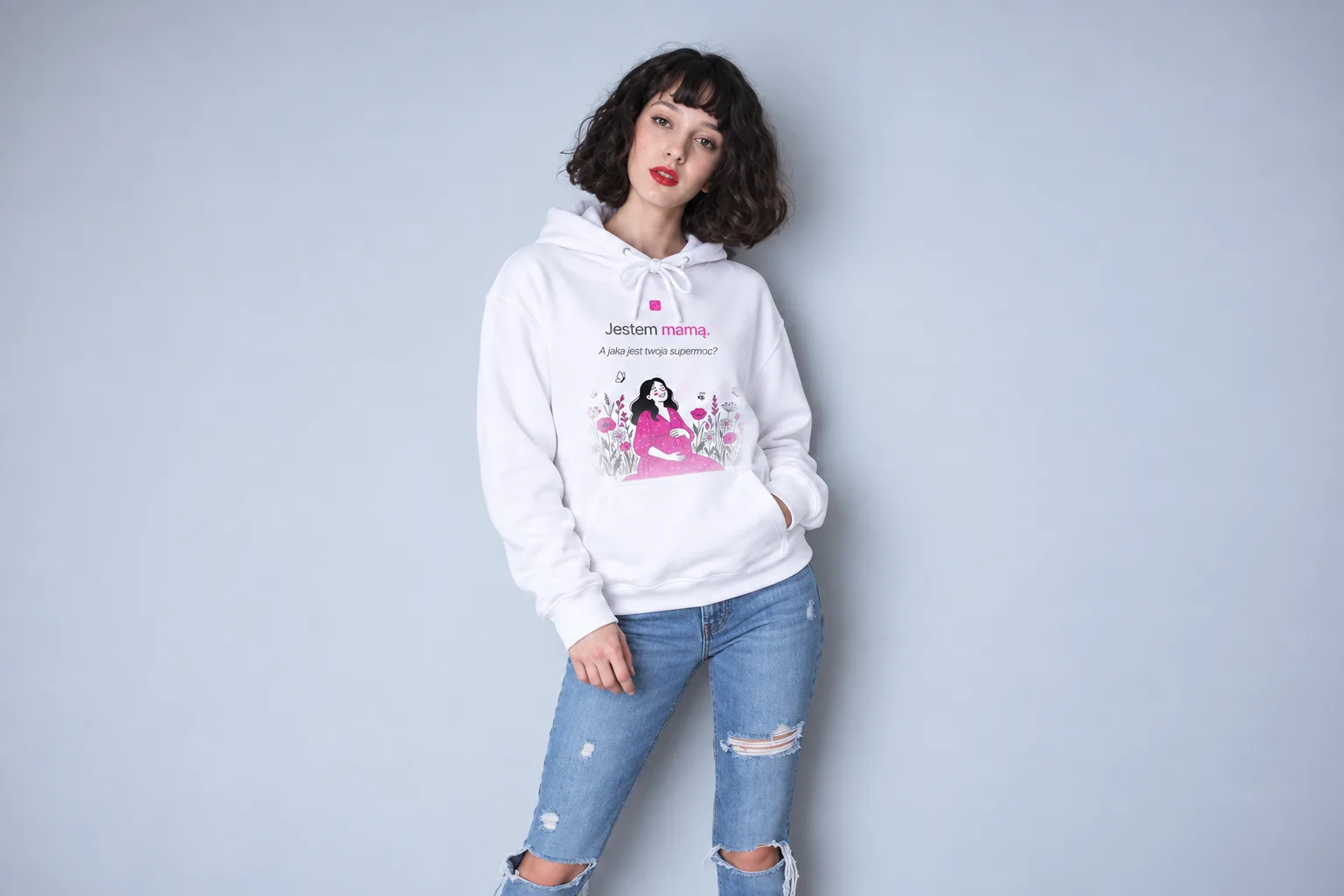 Bluza MyMidwife z nadrukiem „Jestem mamą”